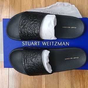BRAND NEW Stuart Weitzman Skater Pool Slide, Color: Black, Size: 11 B (women's)